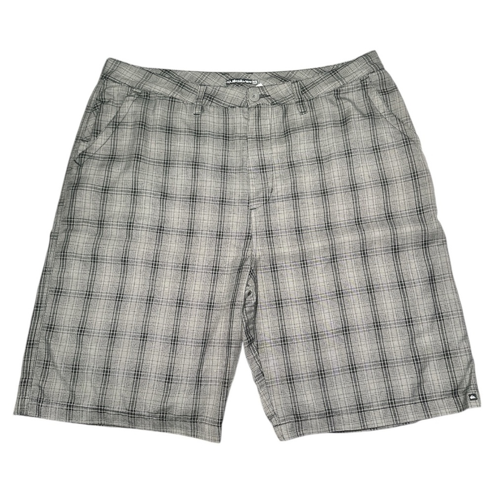 Men's Gray Plaid Quiksilver Shirts Size 40